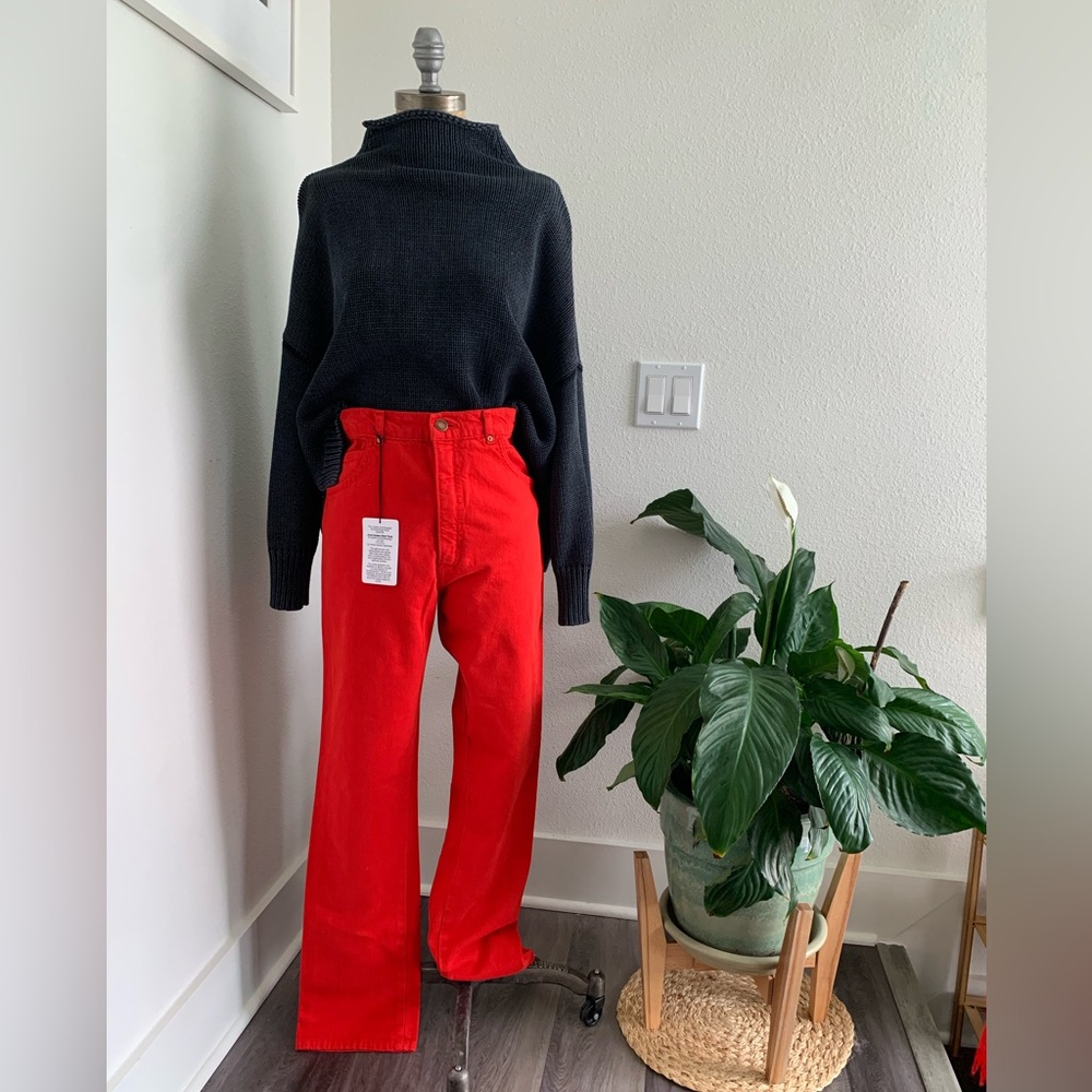 Vibrant Red High Rise Judi Rosen Jeans